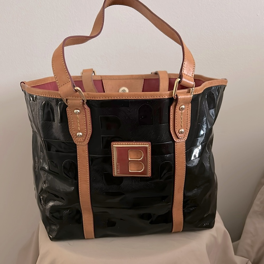 Bally Black Patent Leather Handbag